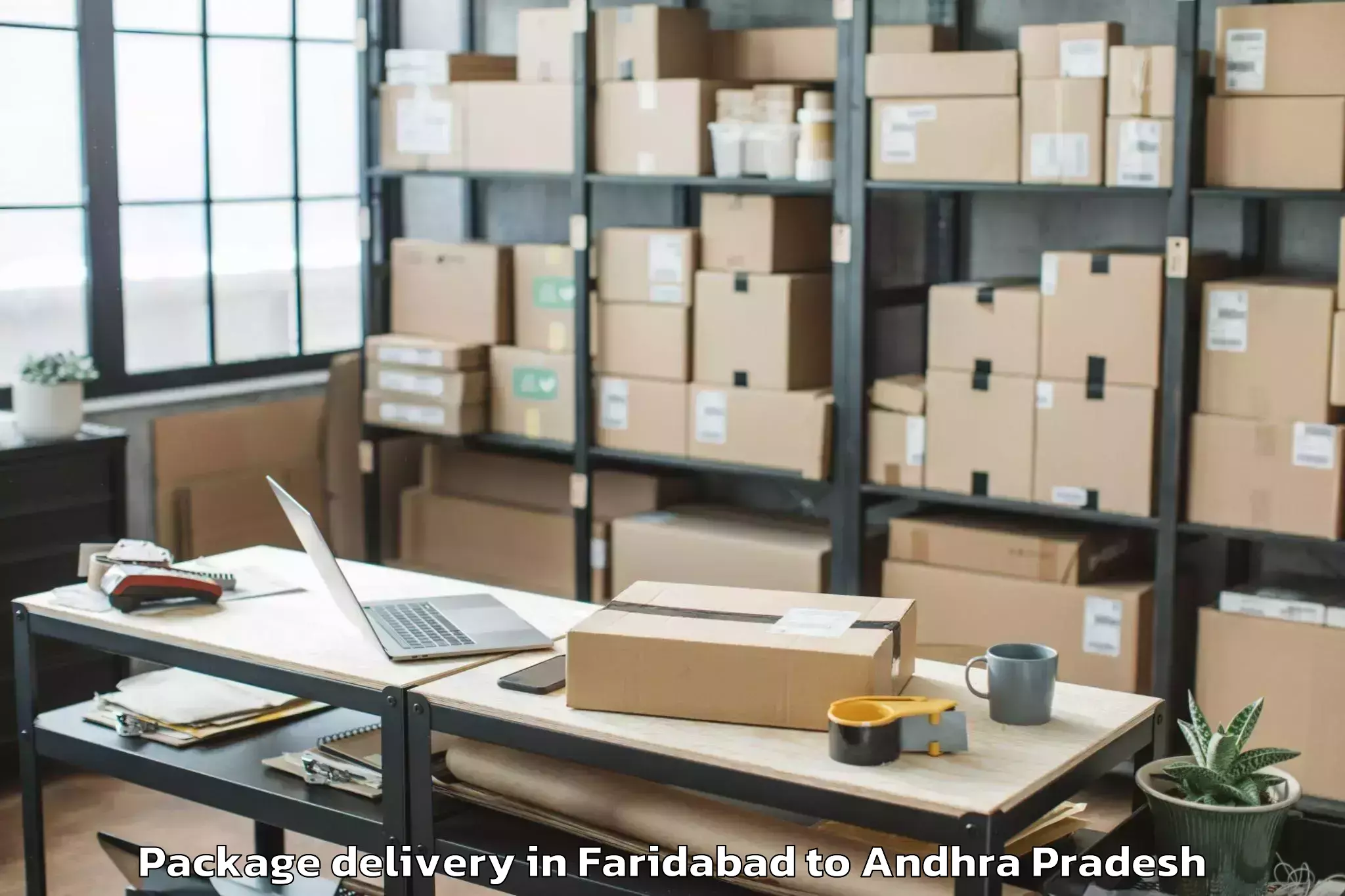 Easy Faridabad to Akasahebpet Package Delivery Booking